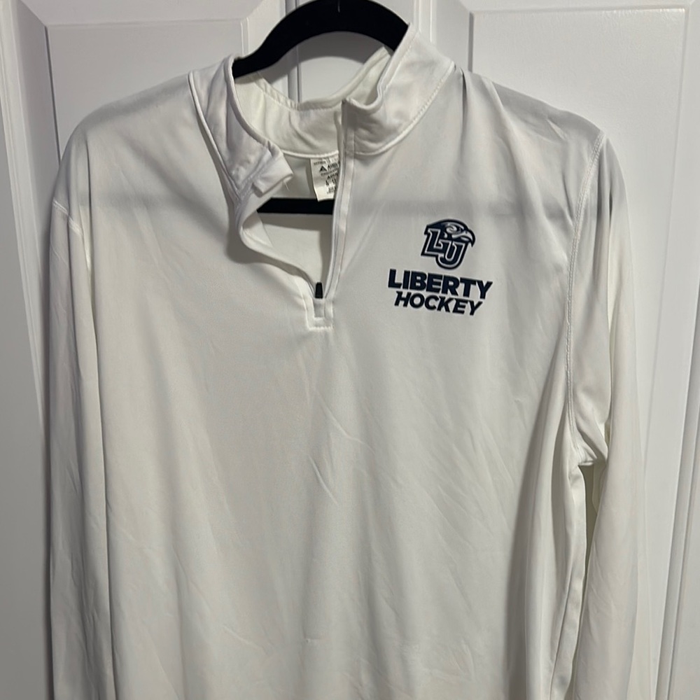 Liberty University Women's White Quarter-Zip Top